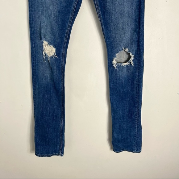 7 For All Mankind Men’s Paxtyn Blue Slim Jeans Distressed Size 28 - Picture 7 of 9